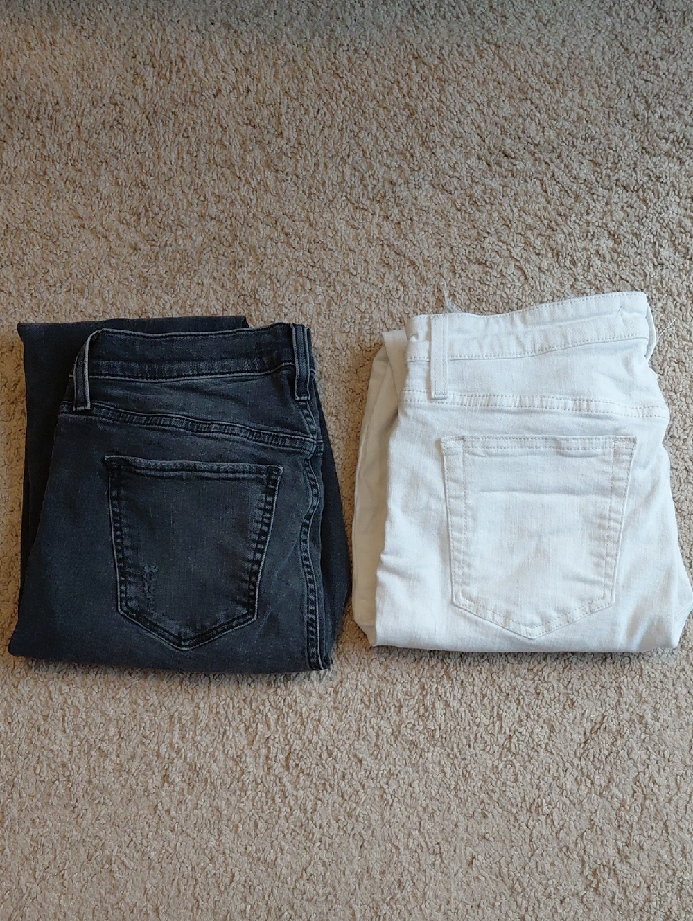 2 For $25 Joe's Jeans Skinny Black and White Ripped Jeans, Size W29